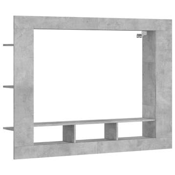 Tv-kast betongrijs 152x113cm | Tweedekansje | OP=OP, 100 tot 150 cm, 150 tot 200 cm, Nieuw, Ophalen of Verzenden