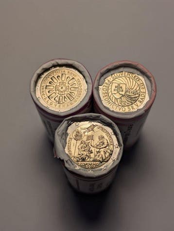 Slowakije. 2 Euro 2016/2023 (150 coins) in 3 rolls