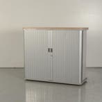 Roldeurkast Gispen Octa - Lichtgrijs - Wit topblad - 106 x, Huis en Inrichting, Kasten | Roldeurkasten en Archiefkasten, Ophalen of Verzenden
