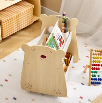 Kinderrek met Wielen voor Boeken en Speelgoedopslag, Kinderen en Baby's, Kinderkamer | Overige Meubels, Verzenden, Nieuw