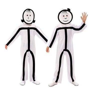 Stickman kostuum kind (galgje), Verzenden, Nieuw, Feestartikel
