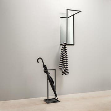 Functionals Frame S wandkapstok met spiegel - zwart, Huis en Inrichting, Verzenden, Nieuw