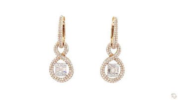 Oorbellen - 18 karaat Roségoud - 1.73ct. tw. Diamant, Nieuw