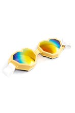 Goggles Hartjes Skibril Bril Sunshine Geel Montuur Regenboog, Ophalen of Verzenden, Nieuw, Overige maten, Carnaval
