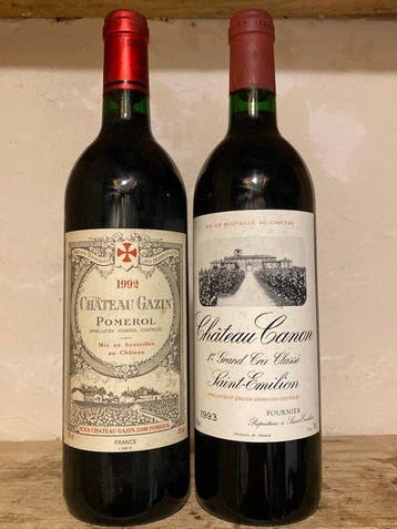 1993 Château Canon - Fournier & 1992 Château Gazin -, Nieuw