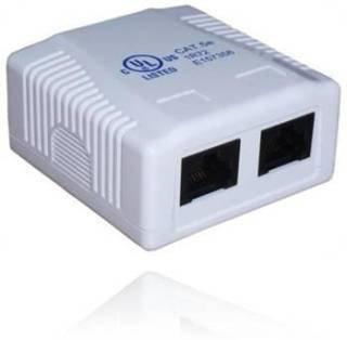 Opbouwdoos CAT6 2x RJ45 UTP, Computers en Software, Pc- en Netwerkkabels, Nieuw, Ophalen of Verzenden
