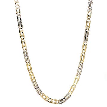 Gouden valkenoog collier 42 cm 14 karaat, Sieraden, Tassen en Uiterlijk, Kettingen, Verzenden, Zo goed als nieuw, Goud