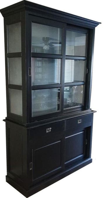 Buffetkast zwart - grijs Putten 140 x 220cm, Ophalen of Verzenden, Nieuw