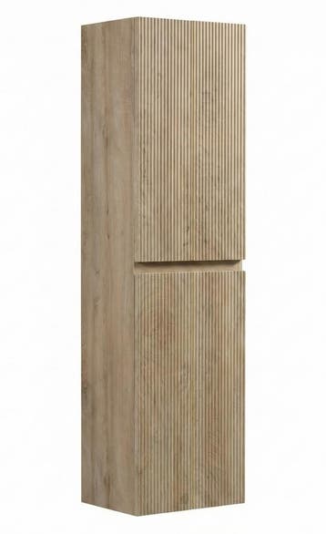Badkamerkast Thermis 40 x 30 x 150 cm Licht Eiken Kolomkast, Verzenden, Nieuw, (Half)hoge kast