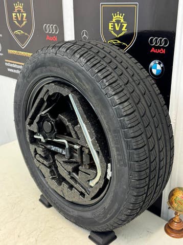 Reservewiel met Krikset VW Jetta bj.2008 1K0601027J 5x112, Gebruikt, 16 inch, Banden en Velgen, 205 mm