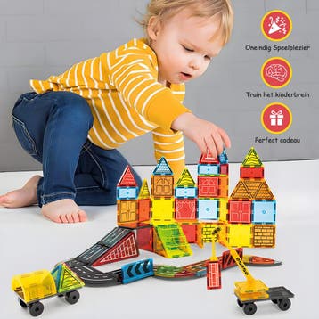 Magnetic Tiles - Speelgoed - Magnetische Tegels - Educatief, Verzenden, Zo goed als nieuw