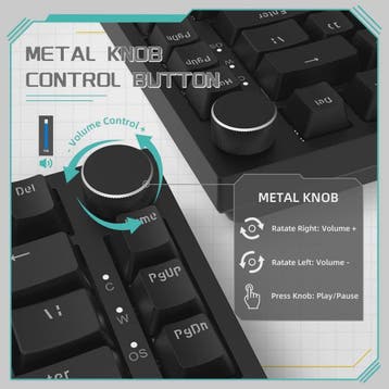 AJAZZ AK820 Mechanisch Gaming Toetsenbord 75% Layout met Vol, Verzenden, Nieuw