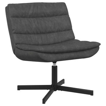 vidaXL Draaistoel Zwart 63 x 75 x 76 cm Antiek PU, Verzenden, Nieuw, Zwart
