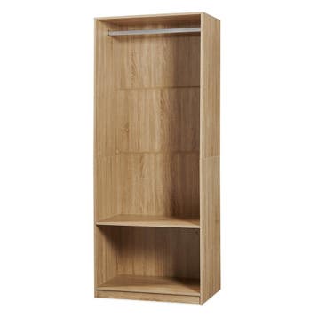 Open kledingkast Vippsaki 80x50x200 cm eikenkleurig [en.casa, Verzenden, Nieuw