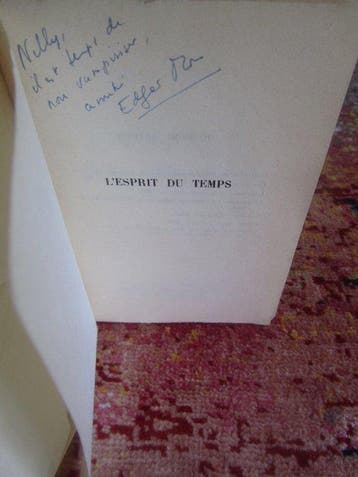 Signé ; Edgar Morin (1921-2026) - Lesprit du temps - Essai, Antiek en Kunst