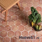 Hexagon en visgraat cotto plavuizen, handgemaakt., Doe-het-zelf en Verbouw, Vloerdelen en Plavuizen, Minder dan 10 cm, Steen of Klei