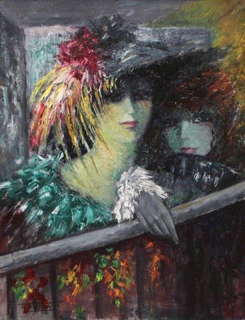 Maria Teresa Vilarrubias Perarnau (1914-2019) - Damas tras, Antiek en Kunst