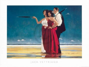 Kunstdruk Jack Vettriano - The Missing Man I 80x60cm, Verzenden, Nieuw