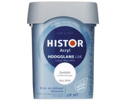Histor Perfect Finish Acryl Hoogglans - Ivoor 6553 - 0,75..., Doe-het-zelf en Verbouw, Verf, Beits en Lak, Lak, Overige kleuren