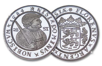 Zilveren Florijn Friesland - 28 Stuiverstuk - 1684 Klapmuts, Verzenden