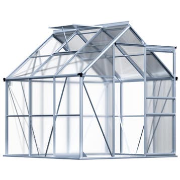 Tuinkas Aluminium 190x190x195cm met Dakraam (Broeikassen), Verzenden, Nieuw