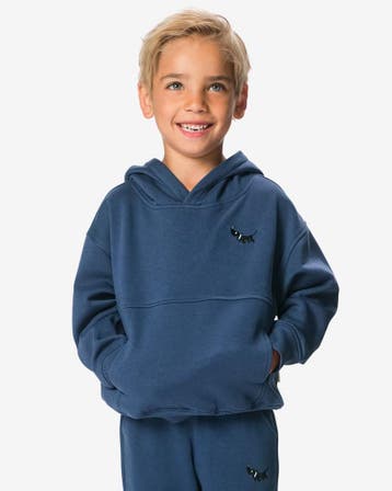 HEMA Takkie kinderhoodie sweatstof blauw, Verzenden, Nieuw
