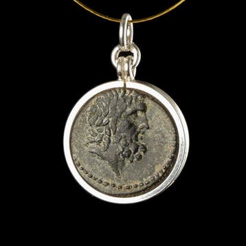 Oud-Grieks Coin pendant, oude Griekse munt Zeus en de