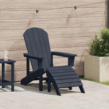 vidaXL Adirondack-stoel Marineblauw HDPE, Verzenden, Nieuw