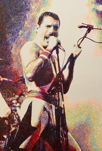 Sidney Perrier - Freddie Mercury ballpoint pen portrait