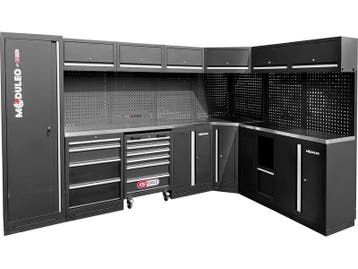 Werkplaatskastsysteem - L-vorm - 3400 x 2120 mm - variant 2, Ophalen of Verzenden