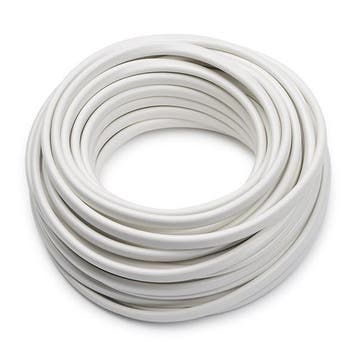 Huishoudsnoer | 2 x 0.75 mm² | 10 meter (Plat, Wit), Verzenden, Nieuw