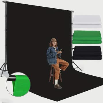Grote Zwarte, Witte & Groene Achtergronddoeken (Chromakey) -, Verzenden, Nieuw