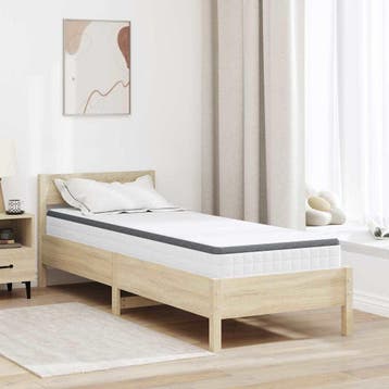 vidaXL Matras Medium zacht 80 x 200 cm Wit en Grijs, Verzenden, Nieuw