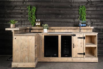 Bar Varia - Steigerhouten Hoekbar voor Tuin - Stilt, Nieuw