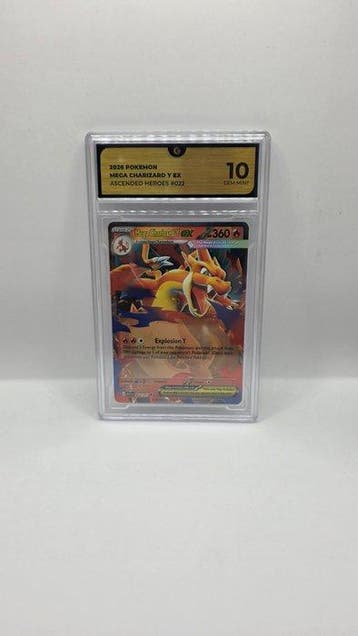 Pokémon - 1 Graded card - Mega Charizard x EX 022 Full art,, Nieuw