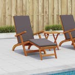 vidaXL Ligstoelkentingen en opvouwbare zonnebader 2 pcs, Verzenden, Nieuw