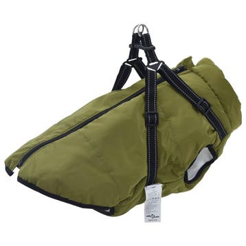 vidaXL Hondenjas Legergroen L52 Fleece en polyester, Dieren en Toebehoren, Honden-accessoires, Verzenden, Nieuw