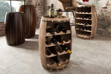 Authentiek wijnrek BODEGA 60cm naturel grenen wijnvat Shabby, Huis en Inrichting, Woonaccessoires | Wijnrekken, Ophalen of Verzenden