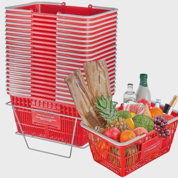 Set van 20 Plastic Boodschappenmanden 21L met Handvat - Draa, Verzenden, Nieuw