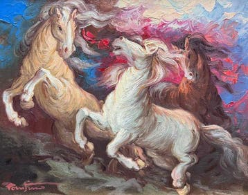 Pietro Pantino (1941) - Studio di cavalli