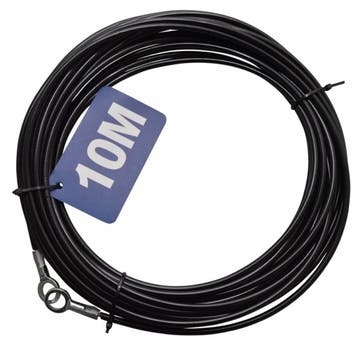 Veiligheidskabels zwart 10 meter met ogen, Verzenden, Nieuw
