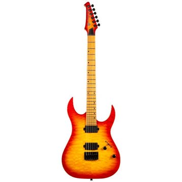 Spira S-500 QFB Fireburst ST-Style Elektrische Gitaar Orange, Ophalen of Verzenden, Nieuw