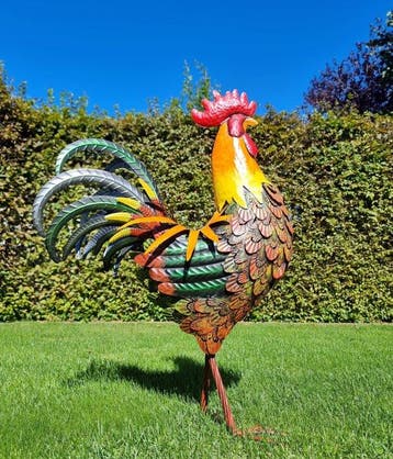 sculptuur, Metalen Haan - 85 cm - Metaal