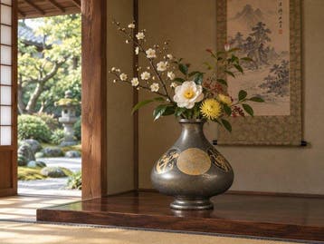 Vaas - Koper - Japan - Vintage bronzen vaas (Zonder
