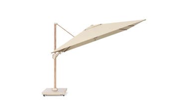 Challenger T2 premium parasol 300x300 cm teak champagne, Tuin en Terras, Ophalen of Verzenden, Nieuw