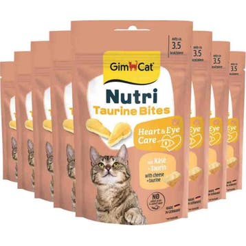 8x GimCat Kattensnack Nutri Taurine Bites 40 gr, Verzenden, Hond