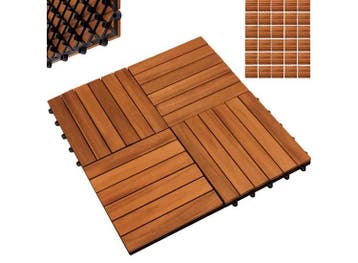 Gardentiles houten tuintegels - terrastegels 30 x 30cm =, Verzenden, Nieuw