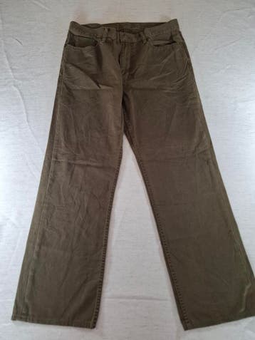Vintage Polo Ralph Lauren broek in maat 35/32 groen/bruin, Bruin, Verzenden, Overige maten, Polo Ralph Lauren