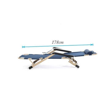 Ligstoel Tuin | 2in1 Marineblauw | Nieuw | Scherpe Prijs, Tuin en Terras, Tuinstoelen, Ophalen of Verzenden, Nieuw, Metaal, Inklapbaar