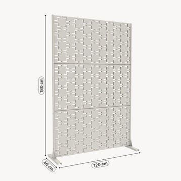 Kamerscherm Basciano tuinscherm 180x120x40 cm knoflook beige, Verzenden, Nieuw
